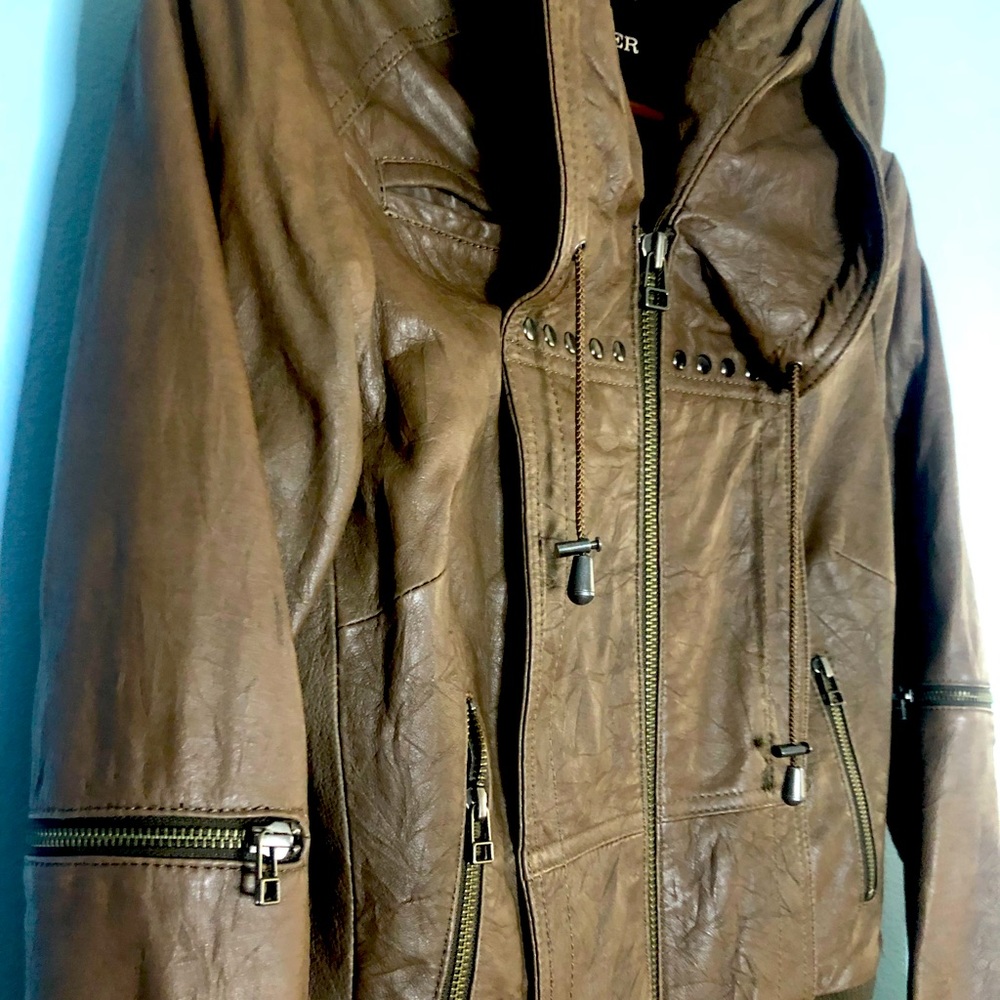 Brown Danier Leather Bomber